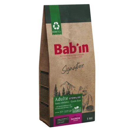 Bab'in Chat Sans Céréales Saumon France - La Ferme de Marine