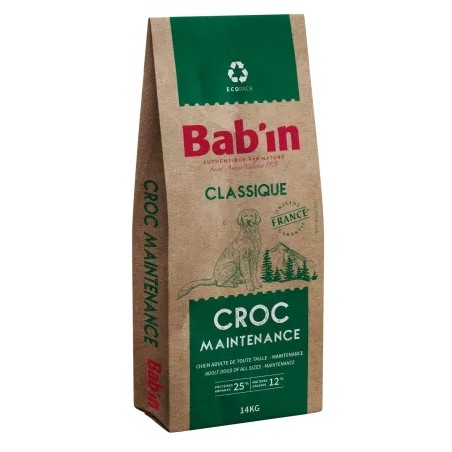 Croquettes Bab'in Classique Croc Maintenance – Alimentation d'entretien pour chiens adultes