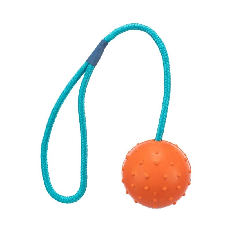 Trixie - Balle sur corde en caoutchouc 6cm Trixie - Balle sur corde en caoutchouc 6cm