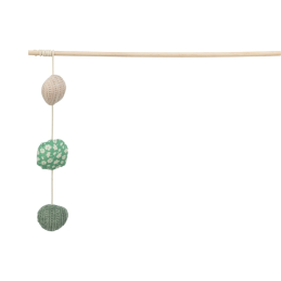 Trixie - Canne à pêche avec 3 balles, en bois/tissu, catnip, 40 cm