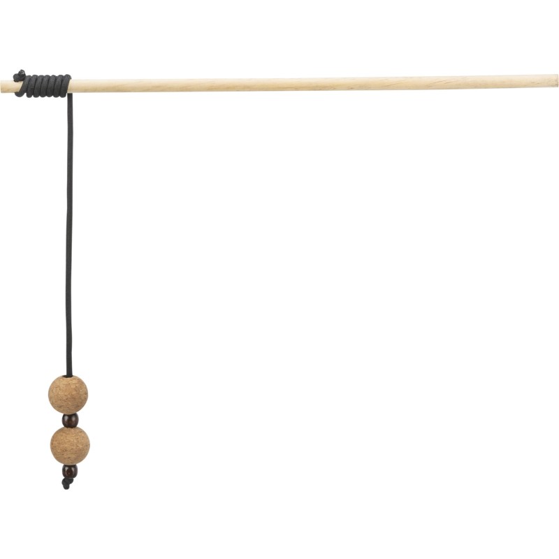 Trixie - Canne à pêche avec boules CityStyle, en bois/liège, 40 cm