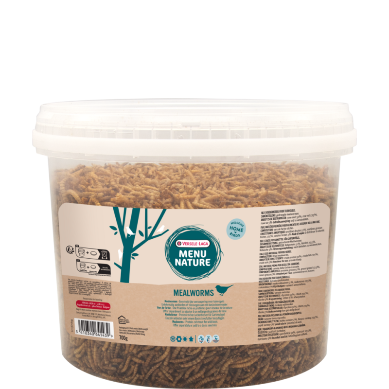 Vers de Farine Séchés 700 g | Menu Nature | Complément Protéiné Poule & Oiseau