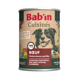 Terrine Cuisinée Chien Bab'in Bœuf 400g - Patate Douce & Myrtille