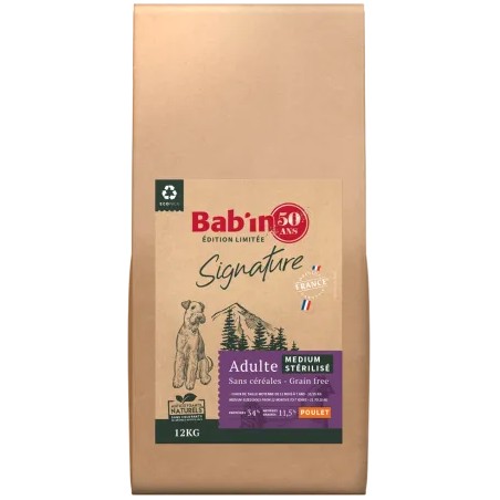Bab'in Signature Medium Stérilisé Sans Céréales - Fidélité 10+1 - 88 & 68