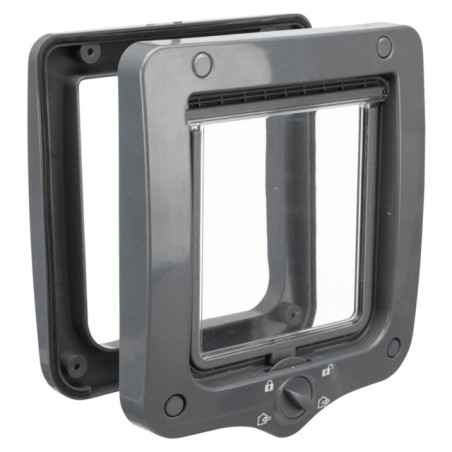 Chatière Trixie 4 Positions Grise - Silencieuse et Isolante (20x22 cm)