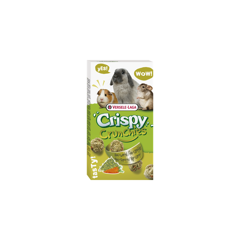 Versele-Laga - Crispy Crunchies Foin & Carottes 75g - Snack Rongeur