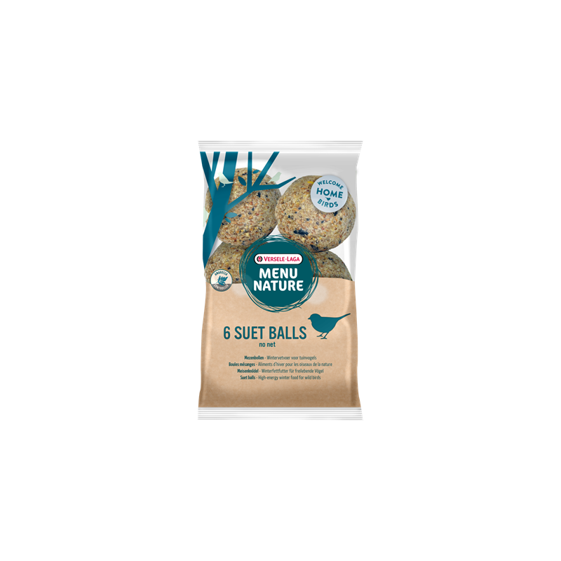 Versele-Laga - Boules de Graisse Sans Filet (Lot de 6) - Menu Nature