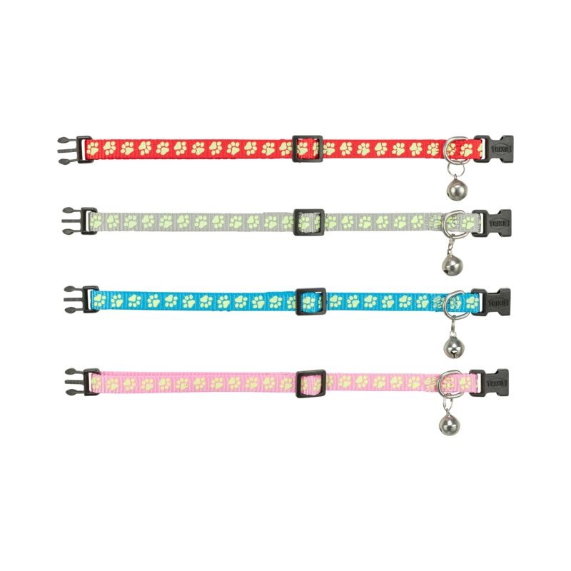 Trixie Collier Réfléchissant Chat Motifs Pattes (41590) - Sécurité