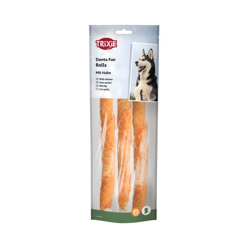 Trixie Rolls au Poulet 17cm (31346) - Friandise à mâcher Chien