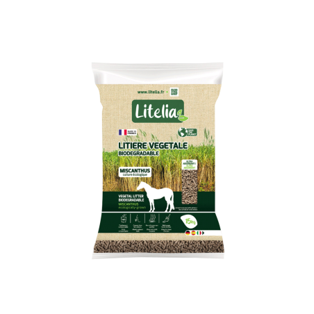 Litière Granulés Miscanthus Litelia 15kg - Cheval, Chat, Rongeur
