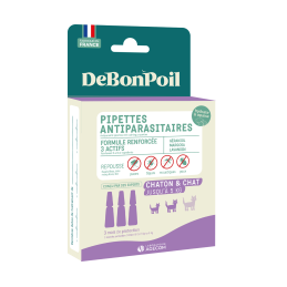 Pipettes Antiparasitaires Chat & Chaton DEBONPOIL - Naturelles