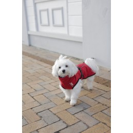 Manteau Chien Minot Trixie Rouge - Doublure Polaire & Déperlant
