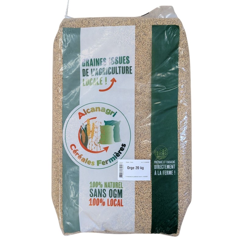 Orge de Ferme 20kg - Graines locales sans OGM pour animaux