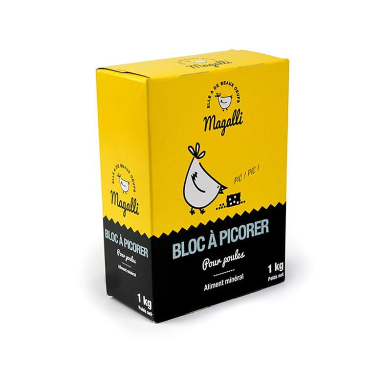 Bloc à Picorer Magalli 1kg – Complément Minéral pour Poules