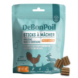 Sticks à Mâcher DeBonPoil Petit Chien 100g – Hygiène Dentaire