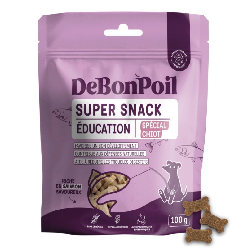 Friandises Éducation DeBonPoil Saumon 100g – Chiot Sans Céréales