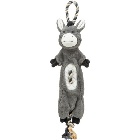 Peluche Âne à la Corde Trixie 66 cm – Jouet Sonore pour Chien