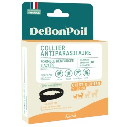 Collier Antiparasitaire DeBonPoil Chien – Protection 3 Mois