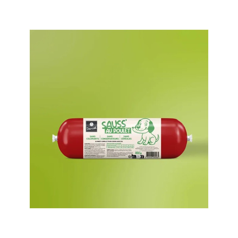 Les Recettes de Daniel Saucisson au Poulet Chien 800 g