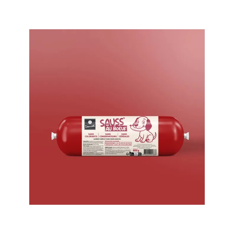 Les Recettes de Daniel Saucisson au Bœuf Chien 800 g