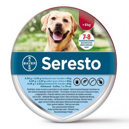 Seresto collier antiparasitaire pour petit chien moins de 8kg